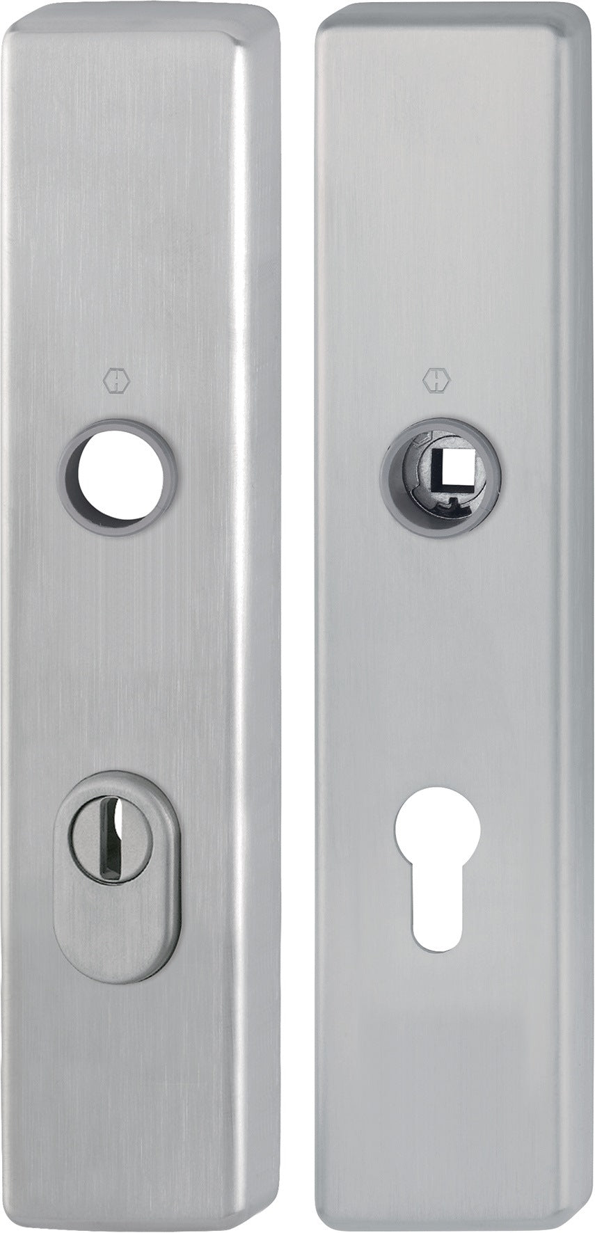 HOPPE Langschildpaar E2222ZA/2210 matt F69 PZ 92 mm – Schutzbeschlag ES1