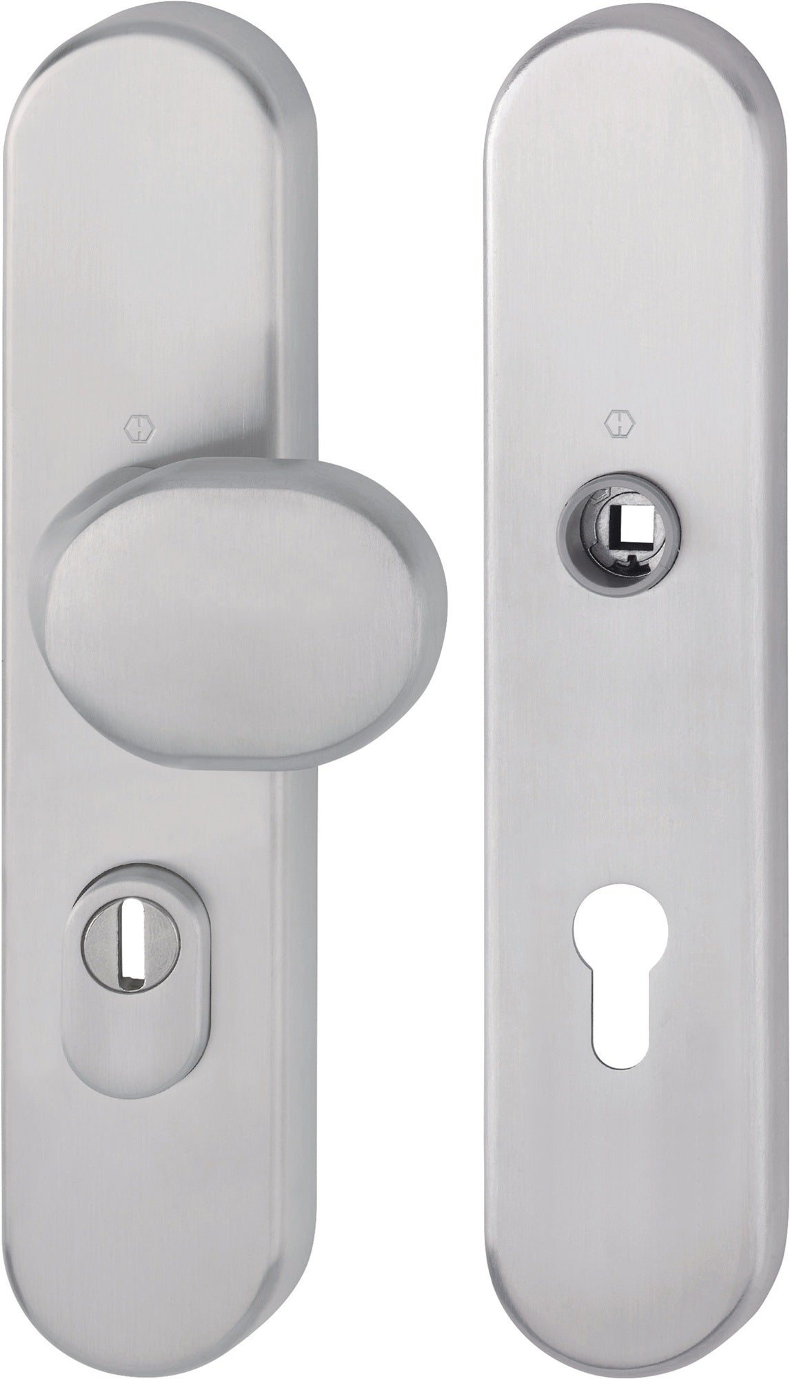 HOPPE Schutzgarnitur E86G/3332 Edelstahl F69 72 mm für Türstärke 47-57 mm