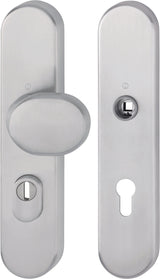 HOPPE Schutzgarnitur E86G/3332 Edelstahl F69 72 mm für Türstärke 47-57 mm