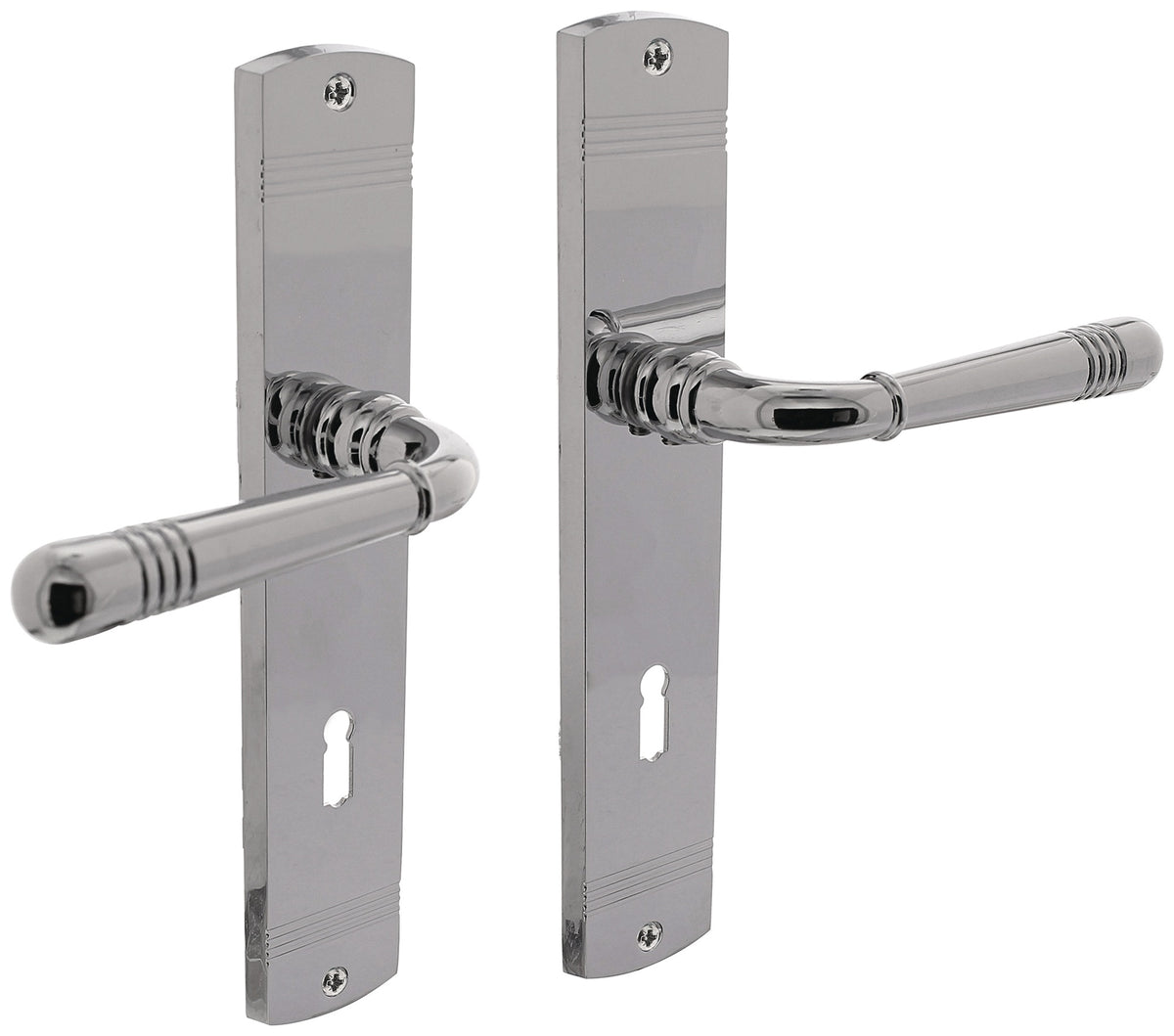 Intersteel Langschildgarnitur Helena Zamak F3 Messing PVD DIN L/R 72 mm
