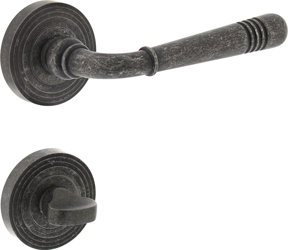 Intersteel Rosetten-Drückergarnitur Helena Zamak F3 Messing PVD für DIN links/rechts