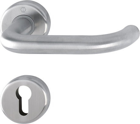 HOPPE Rosettengarnitur Baden E1388Z Edelstahl U-Form DIN L/R für Innentüren