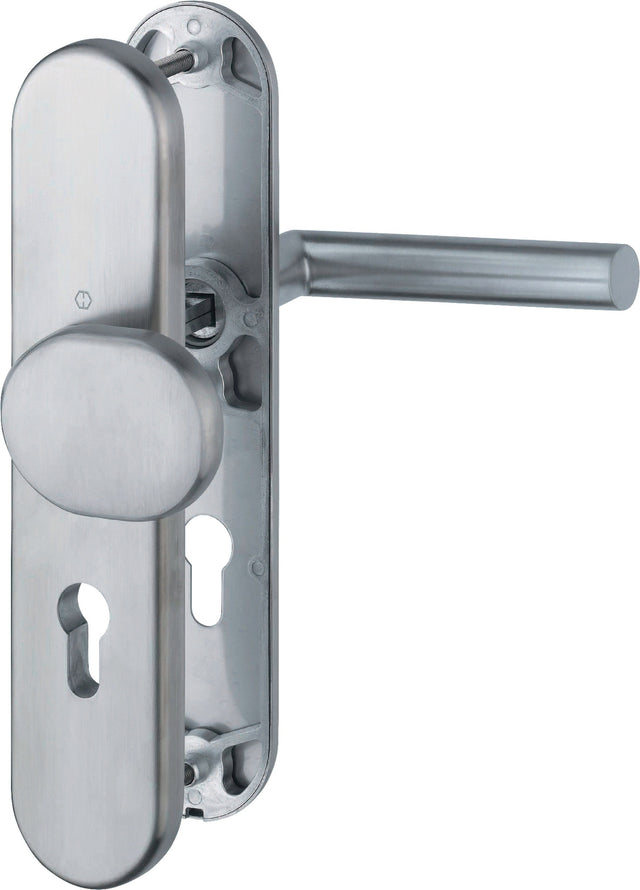 HOPPE Schutzgarnitur Utrecht E86G/3331A/3440/1444Z Edelstahl F69 72 mm für Abschlusstüren