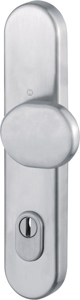 HOPPE Knopflangschild E86G/3332ZA Edelstahl für Kombischutz PZ 72 mm