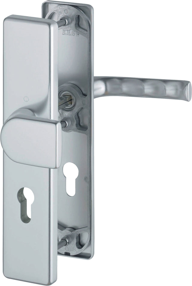 HOPPE Schutzgarnitur London 78G/2221A/2440/113 Alu F1 für Abschlusstüren, DIN links/rechts