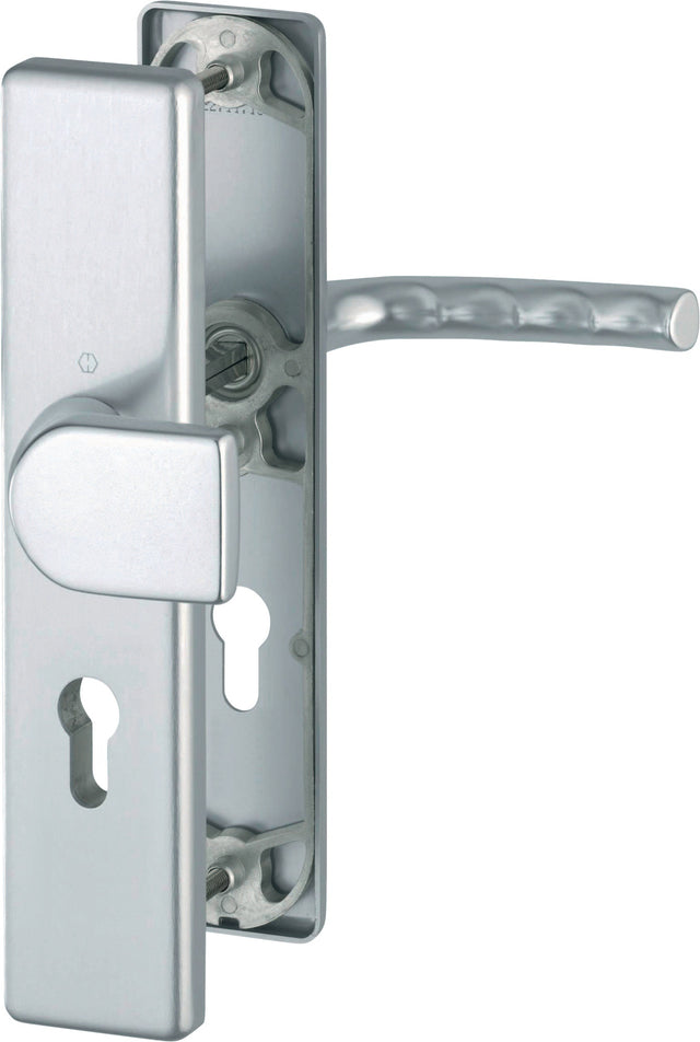 HOPPE Schutzgarnitur Birmingham Aluminium F1 72 mm für Türstärke 37-42 mm