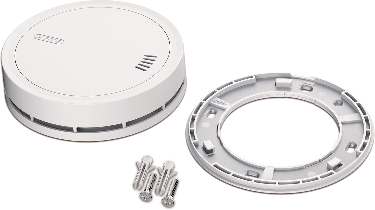 ABUS Rauchwarnmelder PREFIRA SLIM 10 Jahre Lithium 3V weiß 85 dB mit Halterung