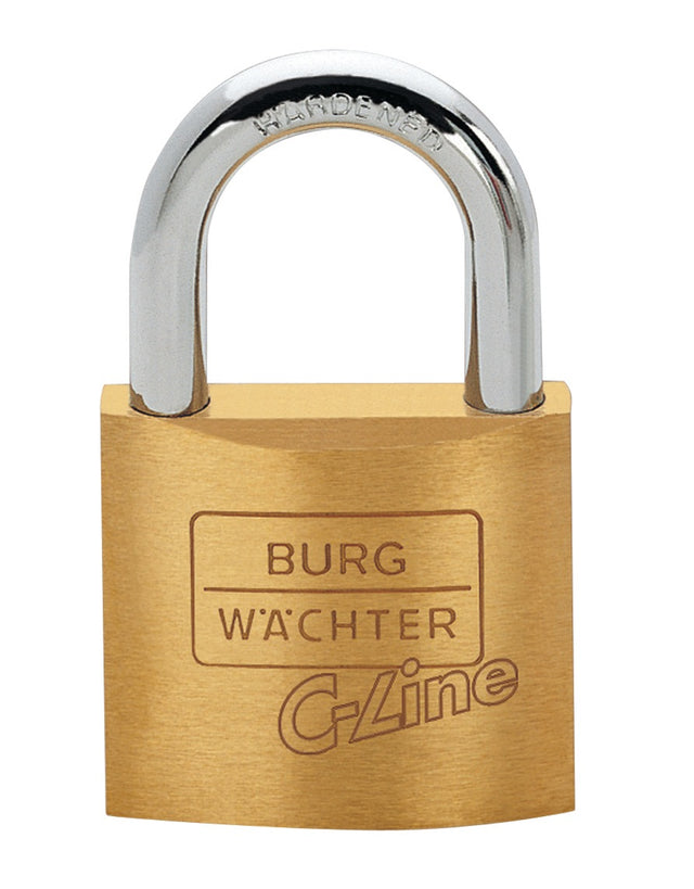 BURG-WÄCHTER Zylindervorhangschloss 222 30 – Messing, verschiedenschließend, 30 mm
