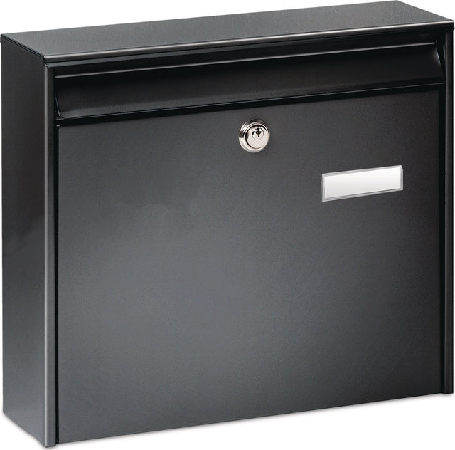 BURG-WÄCHTER Briefkasten Potsdam 877 ANT – Großer Anlagenkasten aus Stahl, DIN C4, anthrazit