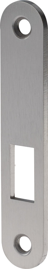 BKS Schließblech S413 Edelstahl matt 20x105 mm DIN L/R – flach, abgerundet
