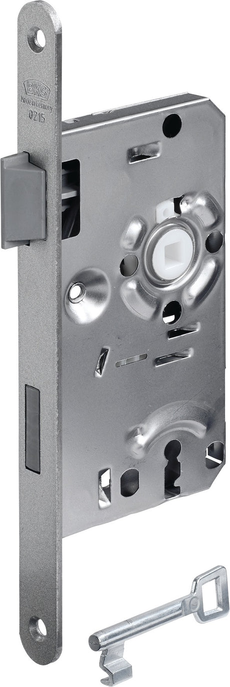 BKS Zimmertür-Einsteckschloss 0215 BB, DIN links, 72/55/8 mm, Stulp silber, Klasse 1