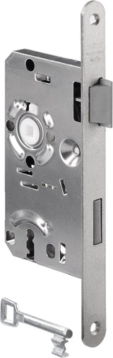 BKS Zimmertür-Einsteckschloss 0215 BB, DIN links, 72/55/8 mm, Stulp silber, Klasse 1
