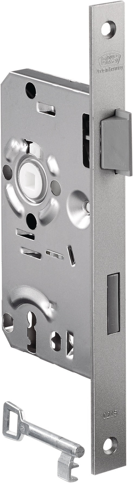 BKS Zimmertür-Einsteckschloss 0215 BB, DIN links, 55/72/8 mm, silber käntig, Klasse 1