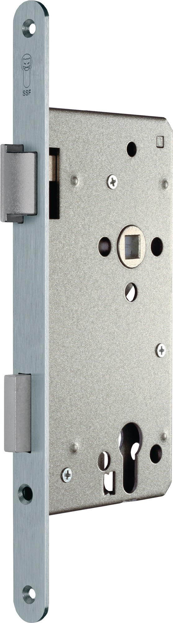 SSF Haustür-Einsteckschloss PZW 20/65/92/10 mm DIN Links silber abgerundet