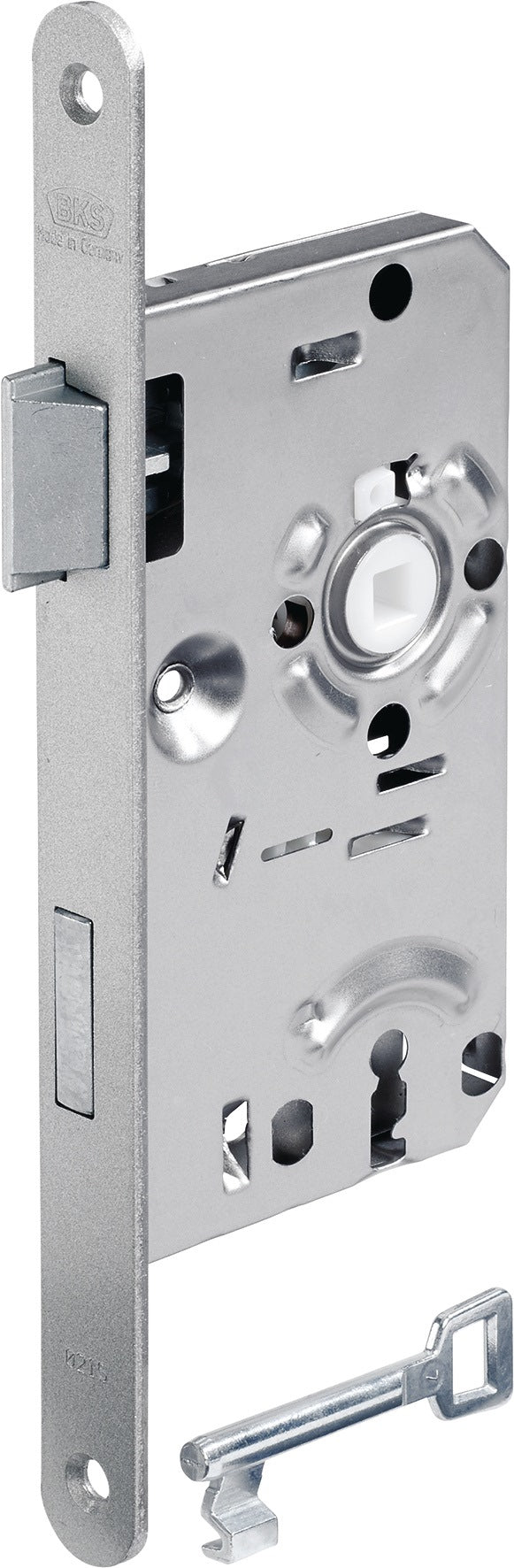 BKS Zimmertür-Einsteckschloss 0215 BB, DIN links, 55/72/8 mm, silber – Klasse 1