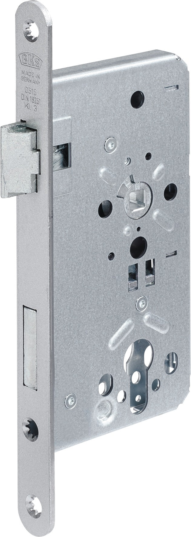 BKS Objekt-Einsteckschloss 0515 PZW DIN Links 55 mm alufinish silber – Klasse 3