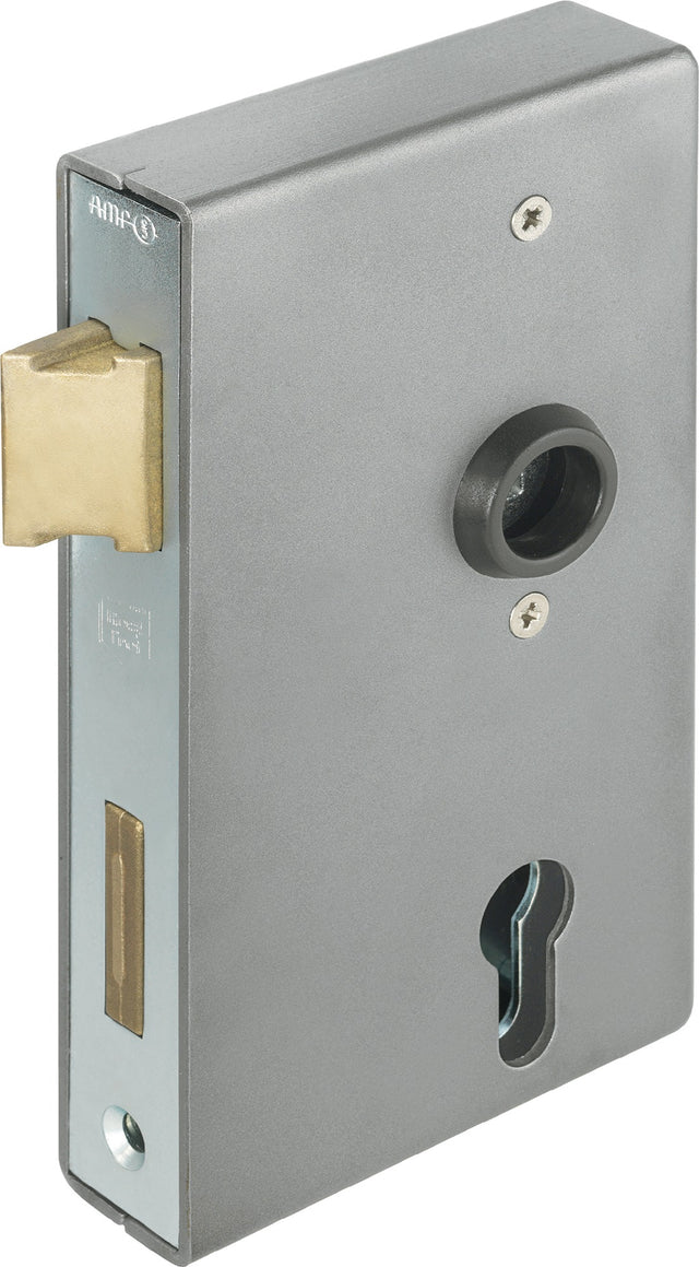 AMF Schlosskasten 140UNIG DIN L/R – Dornmaß 60 mm, Edelstahlstulp, 2-tourig