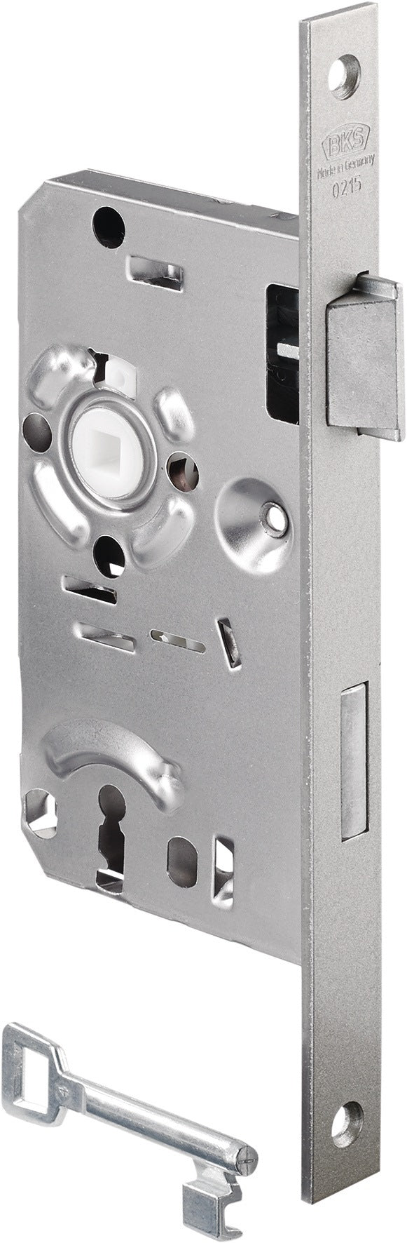 BKS Zimmertür-Einsteckschloss 0215 BB, DIN links, 72/55/8 mm, Zinkdruckguss, silber