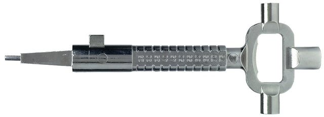 NORDWEST Bautenschlüssel Universal inkl. Mitnehmer für PZ-Schlösser, Stahl matt vernickelt