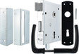 BEVER & KLOPHAUS Universal-Kastenschloss 79BK DIN L/R BB 60 mm – verzinkt, mit Drücker und Schild