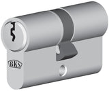 BKS Profildoppelzylinder PZ 8800 27/40 mm mit 3 Schlüsseln, verschiedenschließend, vernickelt