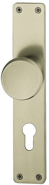 HOPPE Knopflangschild 54/202 Aluminium F1 72 mm PZ – Türbeschlag für Abschlusstüren