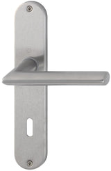 HOPPE Langschildgarnitur Stockholm E1140Z/302 Edelstahl DIN L/R – Drückergarnitur für Türstärke 35-45 mm