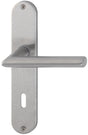 HOPPE Langschildgarnitur Stockholm E1140Z/302 Edelstahl DIN L/R – Drückergarnitur für Türstärke 35-45 mm