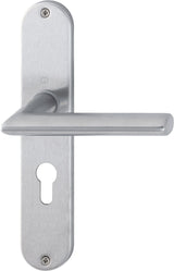 HOPPE Langschildgarnitur Stockholm E1140Z/302 Edelstahl DIN L/R – Drückergarnitur für Türstärke 35-45 mm