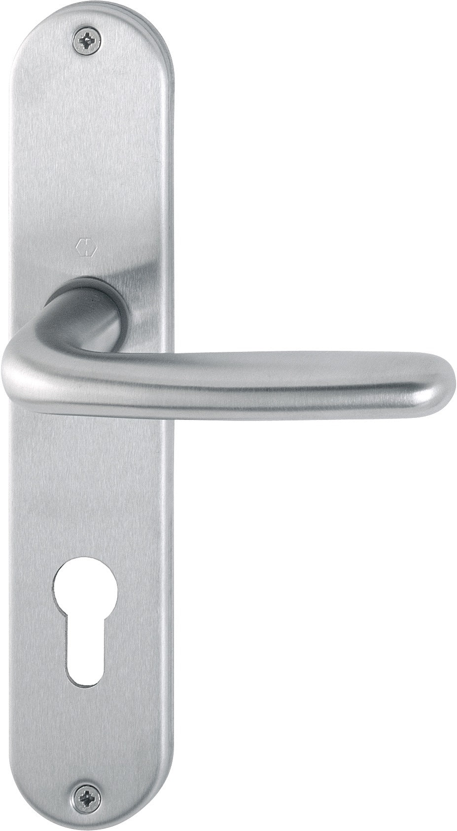 HOPPE Langschildgarnitur Cardiff E1850Z/302 Edelstahl matt DIN L/R 72 mm