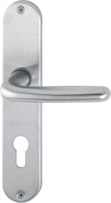 HOPPE Langschildgarnitur Cardiff E1850Z/302 Edelstahl matt DIN L/R 72 mm