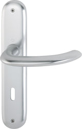 HOPPE Langschildgarnitur Marseille 1138/273P Aluminium F1 DIN L/R – für Innentüren