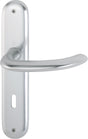 HOPPE Langschildgarnitur Marseille 1138/273P Aluminium F1 DIN L/R – für Innentüren