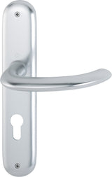 HOPPE Langschildgarnitur Marseille 1138/273P Aluminium F1 DIN L/R – für Innentüren