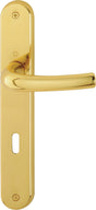 HOPPE Langschildgarnitur Tôkyô M1710RH/265 Messing poliert DIN L/R 72 mm – 10 Stück