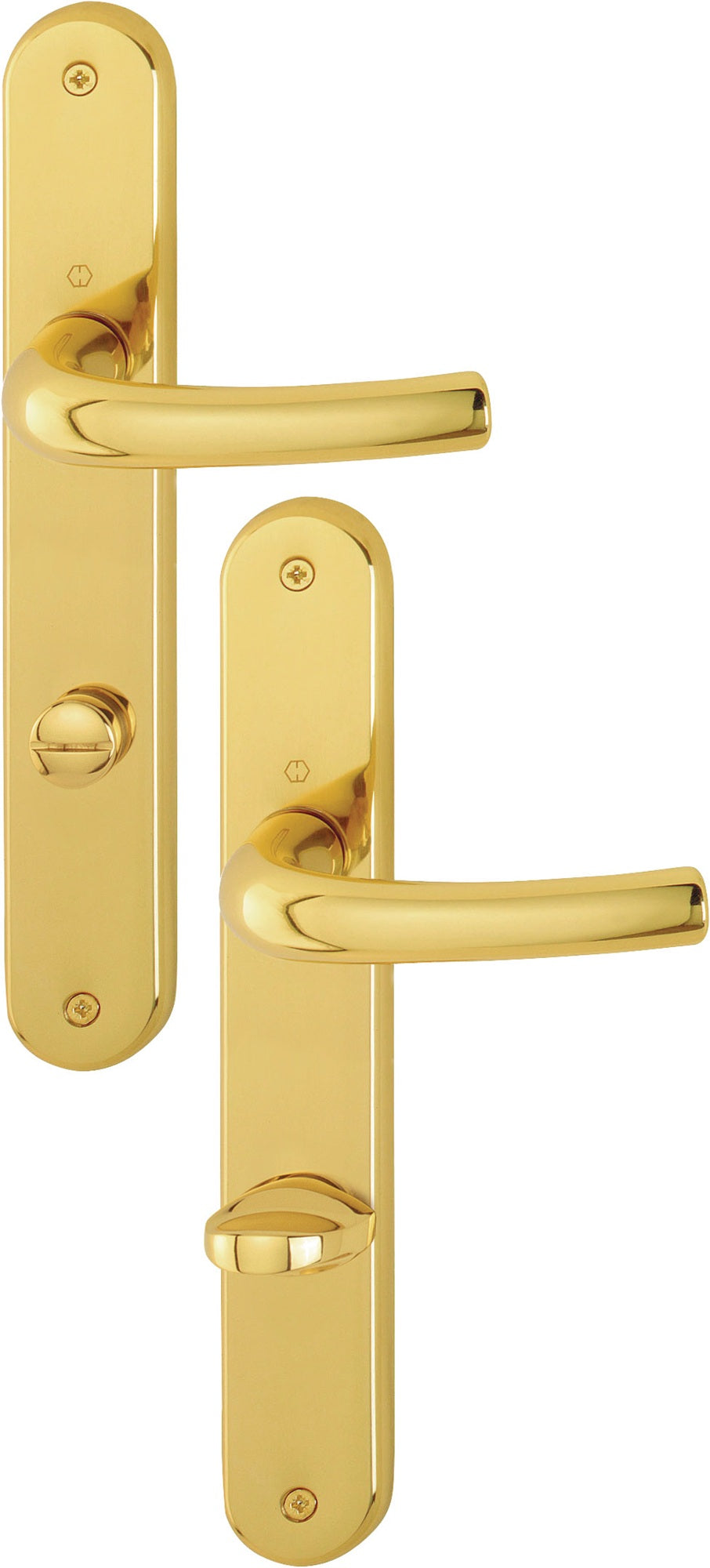 HOPPE Langschildgarnitur Tôkyô M1710RH/265 Messing poliert DIN L/R 72 mm – 10 Stück