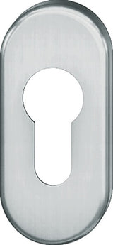 FSB Schlüsselrosette 17 1757 oval Aluminium naturfarbig PZ verdeckte Verschraubung 2 Stück