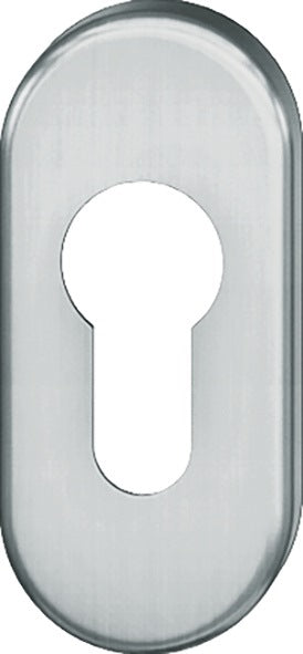 FSB Schlüsselrosette 17 1757 oval Aluminium naturfarbig PZ verdeckte Verschraubung 2 Stück