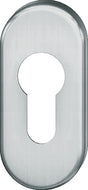FSB Schlüsselrosette 17 1757 oval Aluminium naturfarbig PZ verdeckte Verschraubung 2 Stück