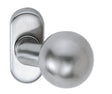 INTERSTEEL Profiltür-Knopf Edelstahl 304, fest/drehbar, ovale Rosette – für Profiltüren