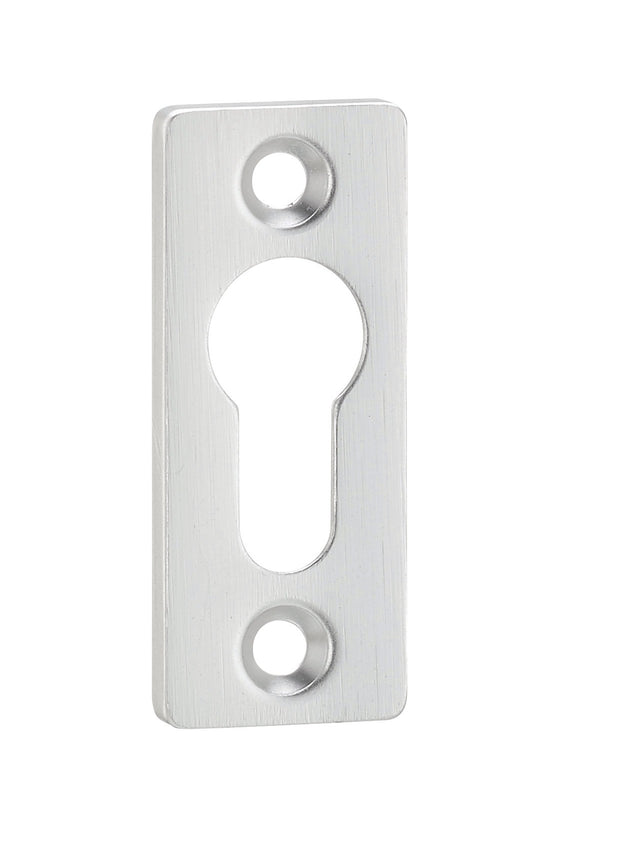 EDI Schlüsselrosette 3319/0003 Aluminium F1 Schildstärke 8 mm PZ kantig für Rahmentüren