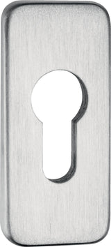 EDI Schlüsselrosette 0812/6003 Aluminium F1 kantig PZ 6 mm Schildstärke verdeckte Verschraubung