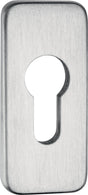 EDI Schlüsselrosette 0812/6003 Aluminium F1 kantig PZ 6 mm Schildstärke verdeckte Verschraubung