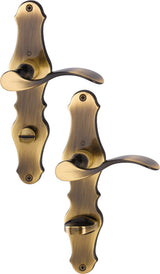 HOPPE Langschildgarnitur Weimar M112SLN/2007 MS F71 BB 72 mm DIN L/R – Drückergarnitur für Innentüren