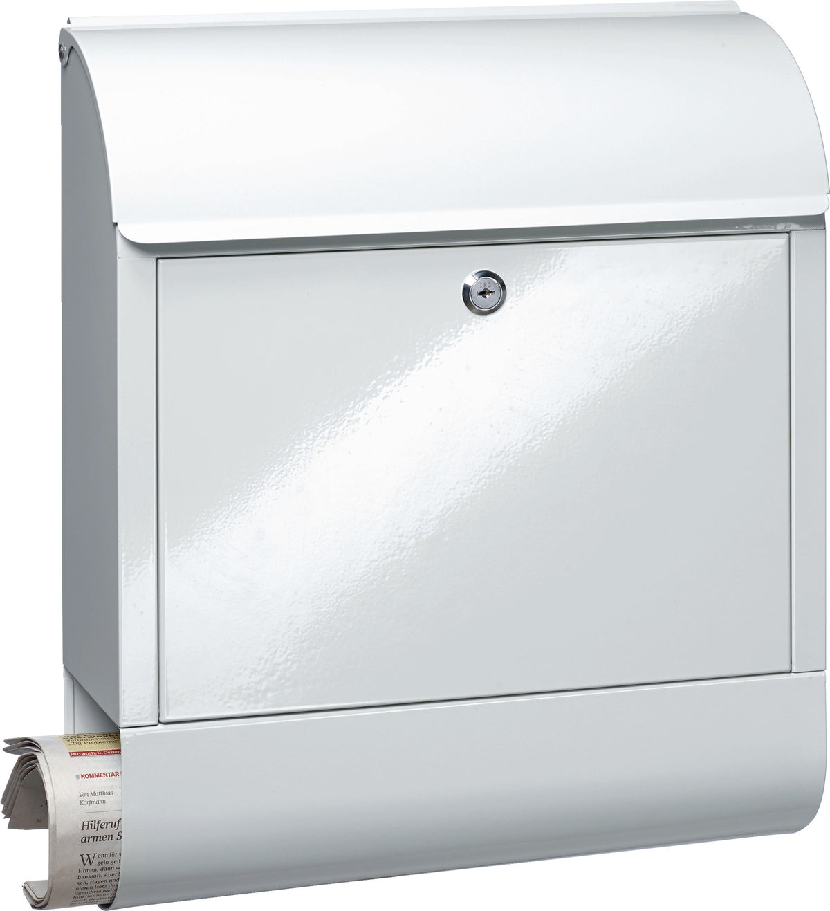 Briefkasten Scandic 825 Si von BURG-WÄCHTER – Stahl, silber, DIN C4, mit Zeitungsbox