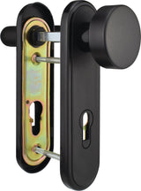 BEVER Feuerschutzgarnitur 80PR Kunststoff schwarz für Türstärke 40-66 mm DIN L/R