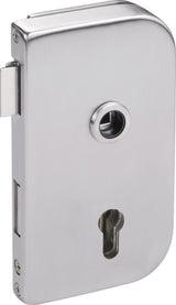 HERMAT Glastürschloss 6033 PZ L-Roma Edelstahl matt DIN links für 8 mm Glas