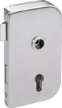 HERMAT Glastürschloss 6033 PZ L-Roma Edelstahl matt DIN links für 8 mm Glas