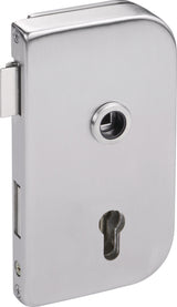 HERMAT Glastürschloss 6033 PZ L-Roma Edelstahl matt DIN links für 8 mm Glas