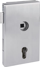 HERMAT Glastürschloss 6053 PZ L-Molina Edelstahl matt – DIN links, Flüsterfalle